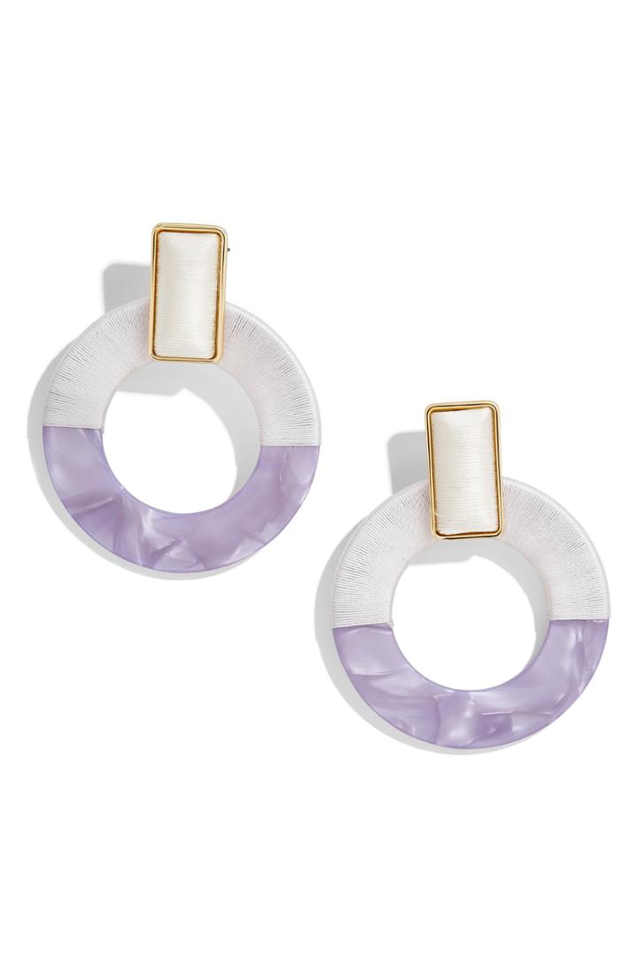 Women's Baublebar Two Tone Circle Drop Earrings