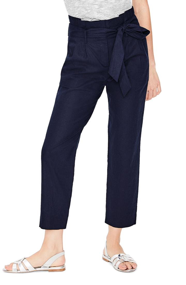 Women's Boden Paperbag Waist Trousers - Blue