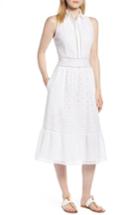 Women's 1901 Cotton Eyelet Sleeveless Shirtdress - White