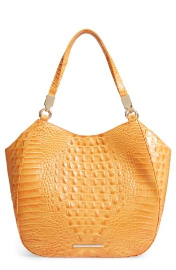 Brahmin Melbourne Marianna Leather Tote - Orange