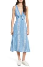 Women's Lush Tie Front Midi Dress