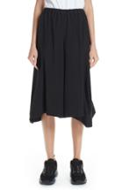 Women's Comme Des Garcons Wide Leg Crop Wool Trousers