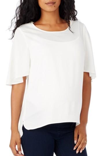 Women's Rosie Pope 'tori' Woven Maternity Blouse - White