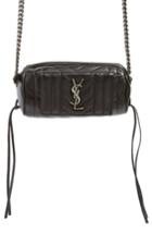 Saint Laurent 'small Rider' Quilted Leather Crossbody Roll Bag -