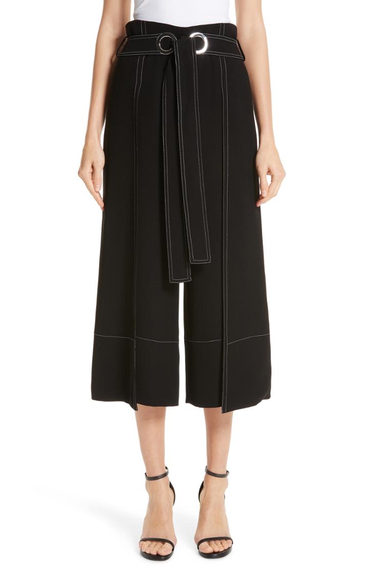 Women's Yigal Azrouel Tie Wrap Front Pants - Black