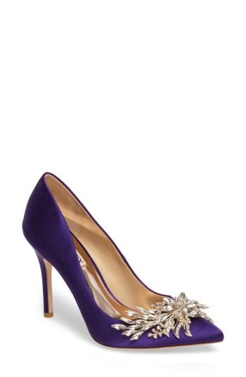 Women's Badgley Mischka Marcela Pointy Toe Pump M - Purple