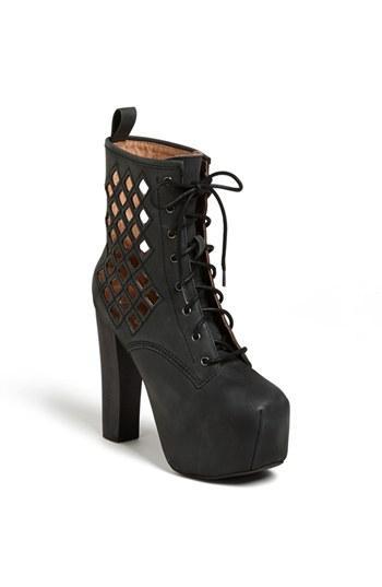 Jeffrey Campbell 'spade' Boot Womens Black Washed