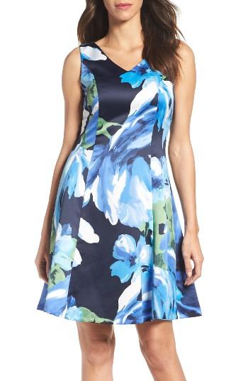 Women's Ellen Tracy Floral Fit & Flare Dress