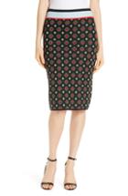 Women's Dvf Hans Geo Jacquard Pencil Skirt - Black