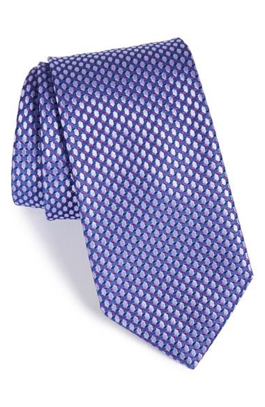 Men's Boss Geometric Silk Tie, Size - Purple