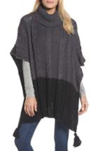 Women's Bcbgmaxazria Cable Knit Poncho, Size - Grey
