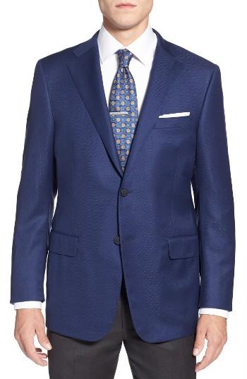 Men's Hickey Freeman Beacon Classic Fit Wool Blazer L - Blue