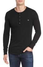 Men's True Religion Brand Jeans Henley T-shirt, Size - Black
