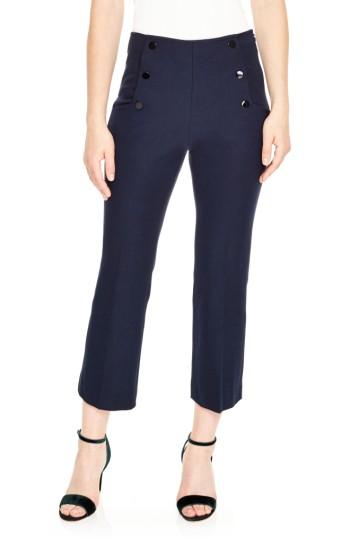 Women's Sandro Button Detail Crop Pants - Blue