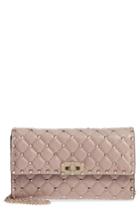 Valentino Garavani Rockstud Matelasse Quilted Leather Shoulder Bag - Beige