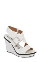 Women's Calvin Klein Palma Wedge Sandal M - White