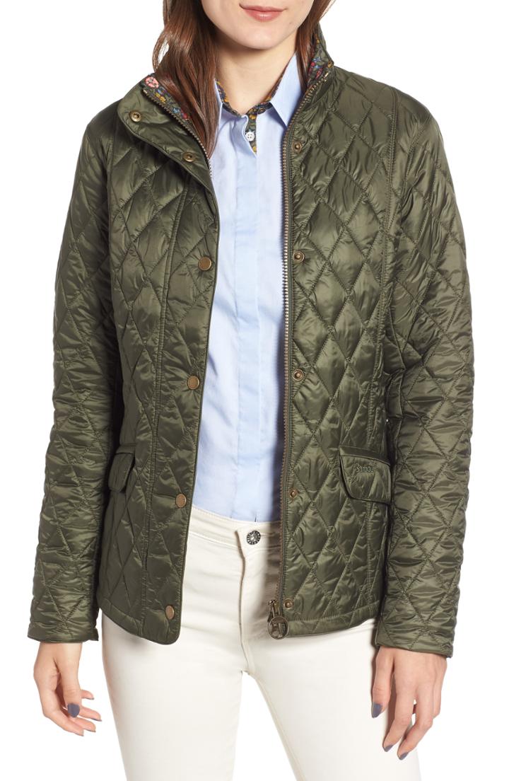 Women's Barbour X Liberty Victoria Quilted Jacket Us / 10 Uk - Green