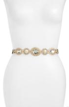 Women's Kate Spade New York Embellished Tie-back Belt - Black / Cream