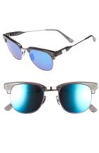 Women's Westward Leaning 'vanguard' 49mm Sunglasses - Slate Shiny/ Neon Blue
