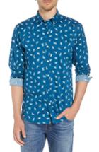 Men's Bonobos Summerweight Slim Fit Cockatoo Print Sport Shirt, Size R - Blue