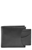 Men's Skagen Leather Passcase Wallet - Black