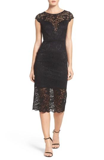 Women's Fraiche By J Lace Midi Dress - Black