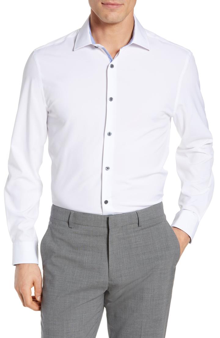 Men's W.r.k Trim Fit Stretch Solid Dress Shirt .5 - White