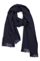 Men's Polo Ralph Lauren Patterned Merino Wool Scarf, Size - Blue