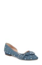 Women's Cecelia New York Embellished Knotted Flat M - Blue