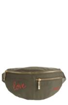 Peace Love World Nylon Belt Bag - Green