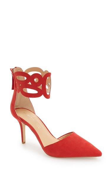 Women's Daya By Zendaya 'kanona' D'orsay Cuffed Pump M - Red