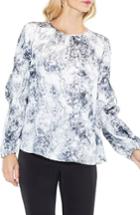 Women's Vince Camuto Speckled Cinch Sleeve Top - White