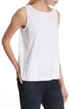 Women's Eileen Fisher Short Organic Cotton Shell - White