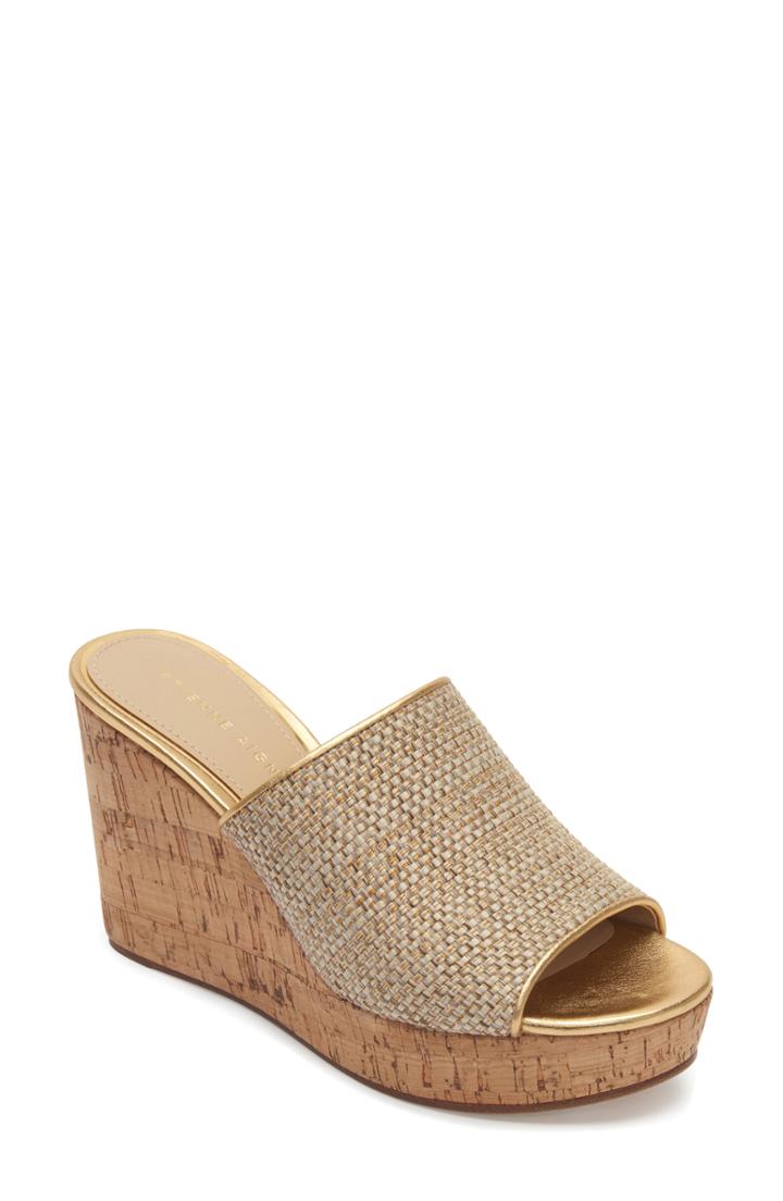 Women's Etienne Aigner Devin Wedge Slide Sandal M - Beige