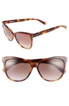 Women's Max Mara Thins 56mm Gradient Cat Eye Sunglasses - Havana