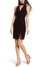 Women's Adelyn Rae Elle Velvet Choker Sheath Dress