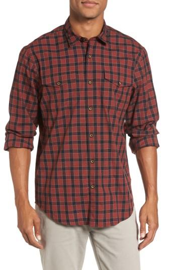 Men's Coastaoro Lake Plaid Flannel Shirt - Red