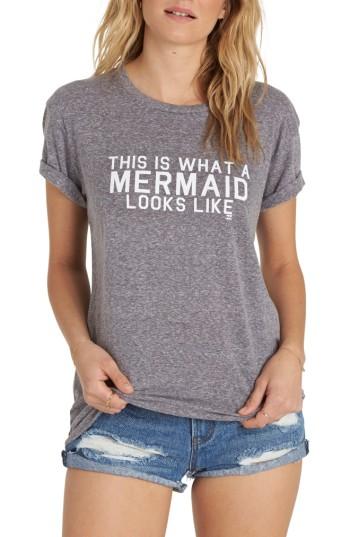 Women's Billabong I'm A Mermaid Tee - Grey