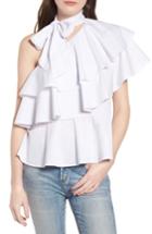 Women's Leith One-shoulder Ruffle Top - White