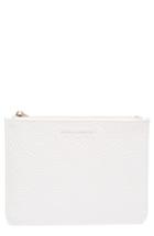 Estella Bartlett Small Embossed Faux Leather Pouch - Ivory