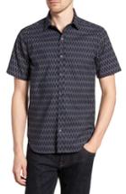 Men's Jeff Warren Novelty Trim Fit Sport Shirt - Blue