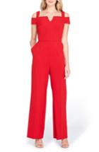 Women's Tahari Cold Shoulder Jumpsuit - Red