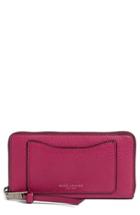 Women's Marc Jacobs 'recruit Vertical' Leather Wallet - Pink