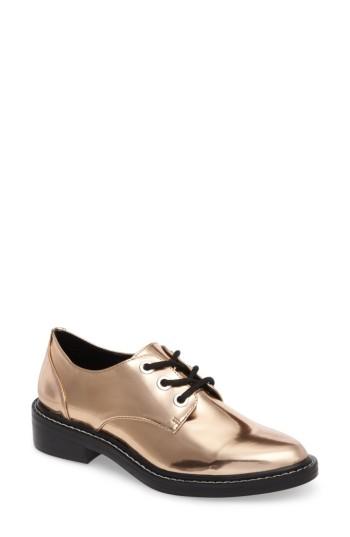 Women's Steve Madden Little Lace-up Oxford M - Metallic