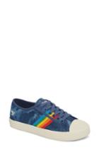 Women's Gola Coaster Rainbow Striped Sneaker M - Blue