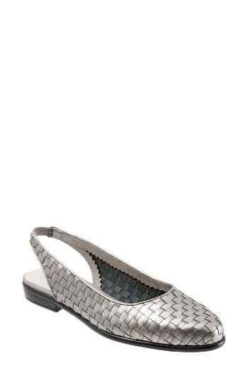 Women's Trotters Lucy Slingback Flat N - Grey