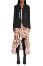 Women's Comme Des Garcons Floral Print Jacket Dress - Black