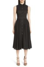 Women's Michael Kors Eyelet Shirtdress - Black