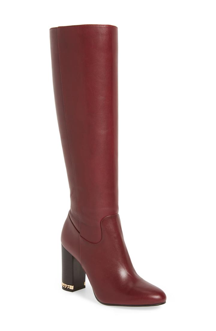 Women's Michael Michael Kors Walker Knee High Boot .5 M - Red