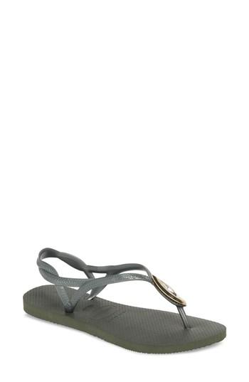 Women's Havaianas Luna Sandal /38 Br - Green